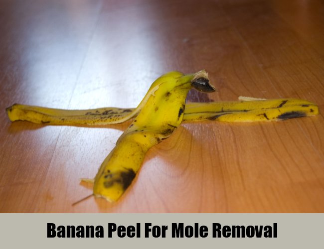 banana peel remove moles